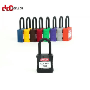 chinese electric insulation colourful abs master key security safety square padlock